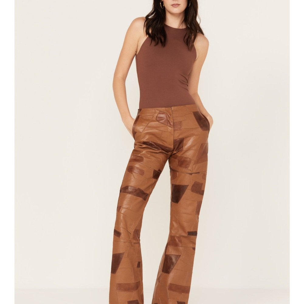 Elegant Patchwork Wide Leg Pants
